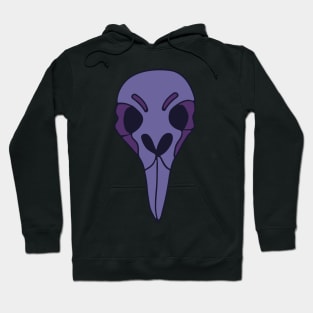 CREEPY SPOOKY GOTHIC BIRD SKULL Purple Skeleton Bones from my Cabinet of Curiosities - UnBlink Studio by Jackie Tahara Hoodie